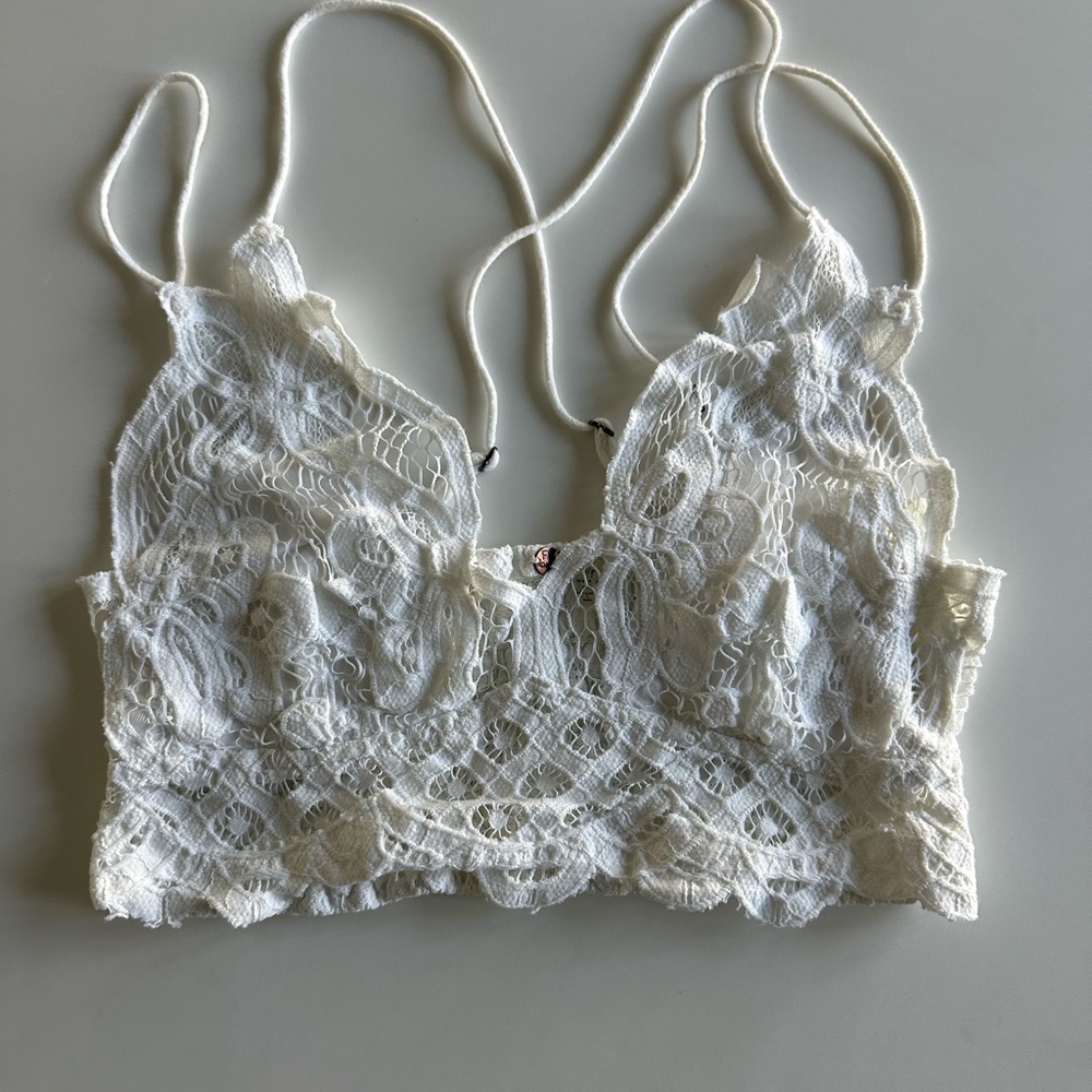 White Lace Bralette free people small
